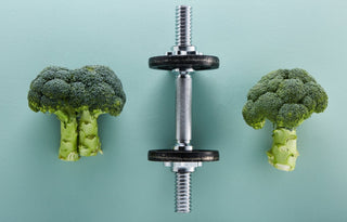 Brokkoli mit Hantel Gewicht