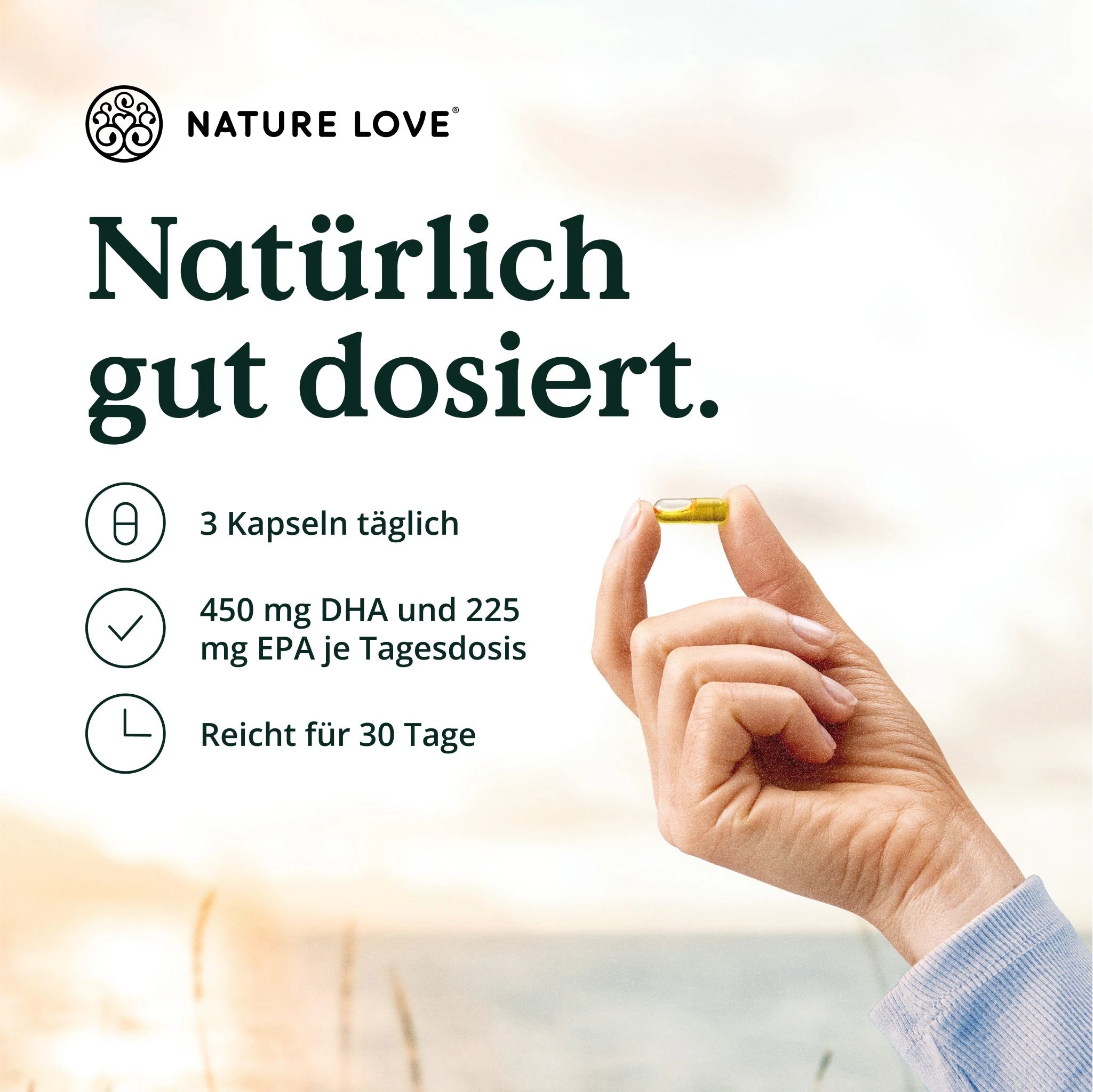Nature Love Oméga 3 Vegan, 45 gélules - Ayurveda 101 France