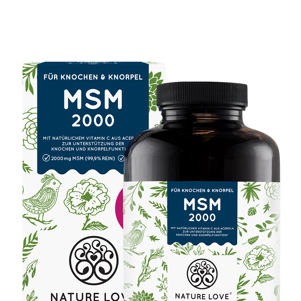 MSMTabletten mit natürlichem Vitamin C Nature Love