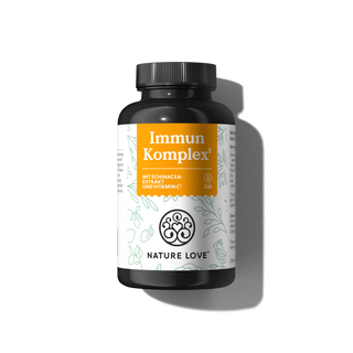 Nature Love Immun Komplex Kapseln mit Echinacea und Vitamin C zur Unterstützung des Immunsystems - 120 Kapseln.